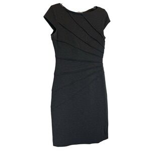 London Times Women's Gray Career Dress Knee Length Size 10